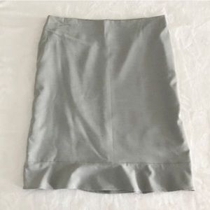 Vintage old navy light grey ruffle pencil skirt